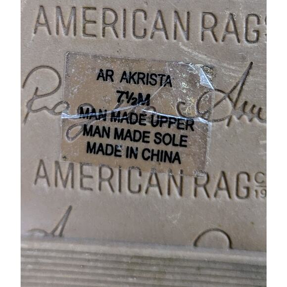 American Rag Krista T-Strap Slingback Thong Sandals Size 7.5 Brown Cognac Simple - Picture 10 of 11